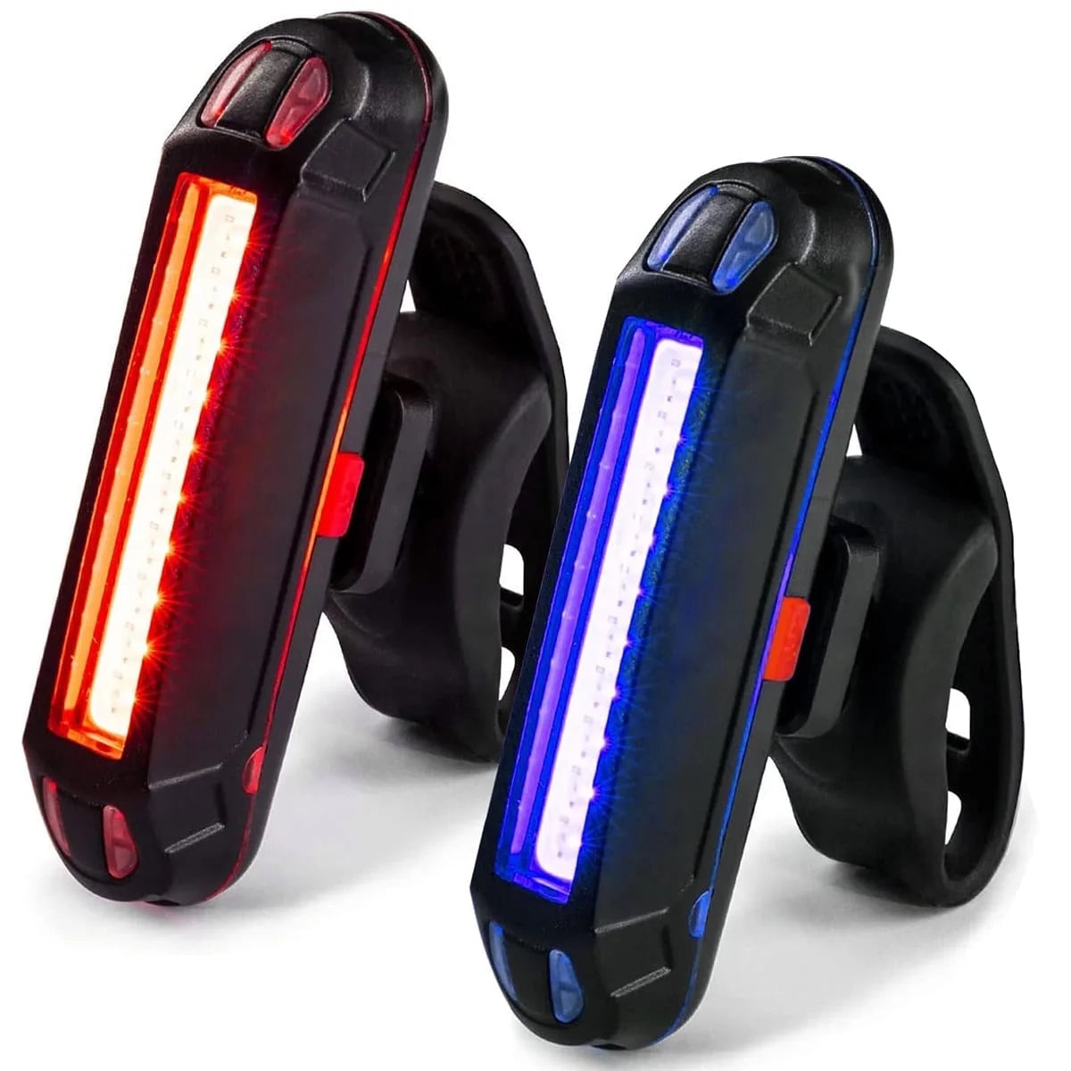Bike Tail Light (2 PACK), USB Rechargeable LED Rear Bike Light, Bright Bicycle Rear Cycling Safety Flashlight for Night Riding