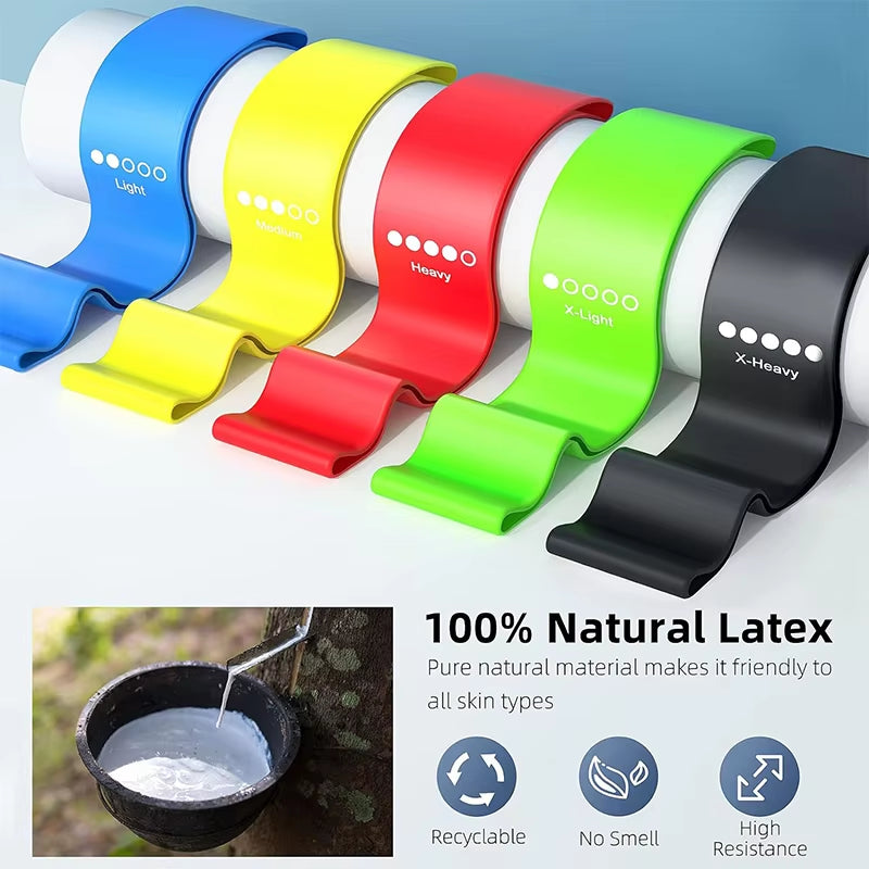 Different Resistance Bands Yoga Band Fitness Exercise Training Hip Tension Band Leg Squat Dance Elastic Loop Stretch Band