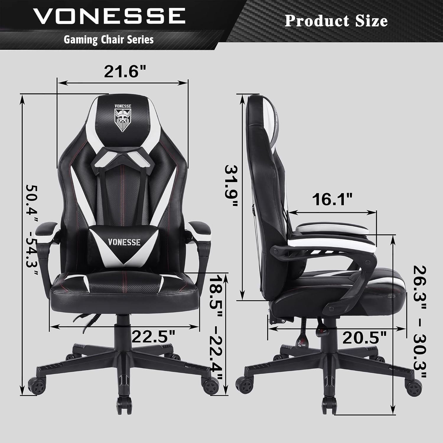 Gaming Chair for Adults, Reclining Computer Gaming Chair with Massage, Big and Tall PC Gaming Chair, High Back Gaming Desk Chair, Ergonomic Home Office Desk Chair, Gamer Chair for Kids (Black)