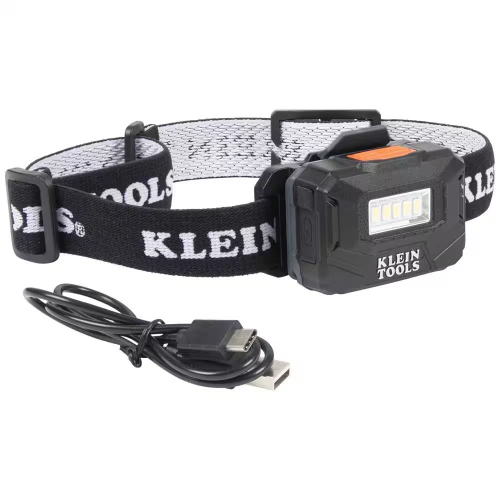 Rechargeable Light Array LED Headlamp with Adjustable Fabric Strap, 260 Lumens, 2 Modes