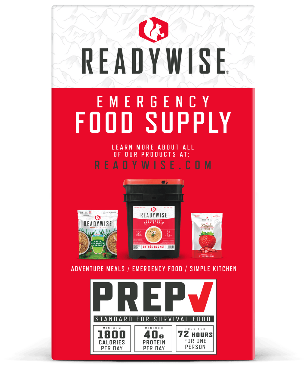Emergency Food Supply 72 Hours, 30 Servings, 25-Year Shelf Life